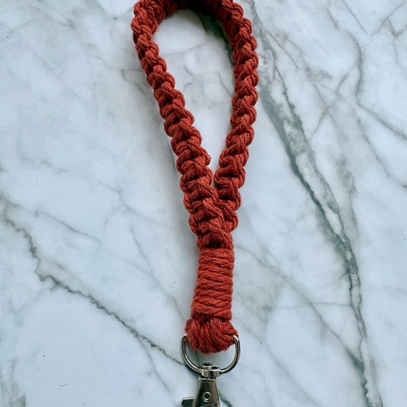 Handmade Red Rope Keychain - Picture 1 of 2